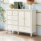 Modern Engineered Wood Buffet Sideboard 2-Door Dining Room Buffet Server in White Clearhalo 'buffet_sideboard' 'Buffets & Sideboards' 'furn' 'furn_buffet_sideboard' 'Furniture' 'Kitchen & Dining Furniture' 1200x1200_feaea594-f945-42a9-8220-7e2ac0c4fa94