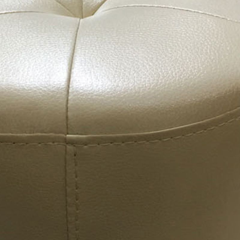 Modern PU Leather Pouf Chair Plain Cylinder Shape Tufted Mildew Resistant Ottoman Stool Clearhalo 'furn' 'furn_ottomans_poufs' 'Furniture' 'Living Room Furniture' 'Ottomans & Poufs' 'ottomans_poufs' 1200x1200_feafbf76-e596-439c-ac97-f5ddf3683814