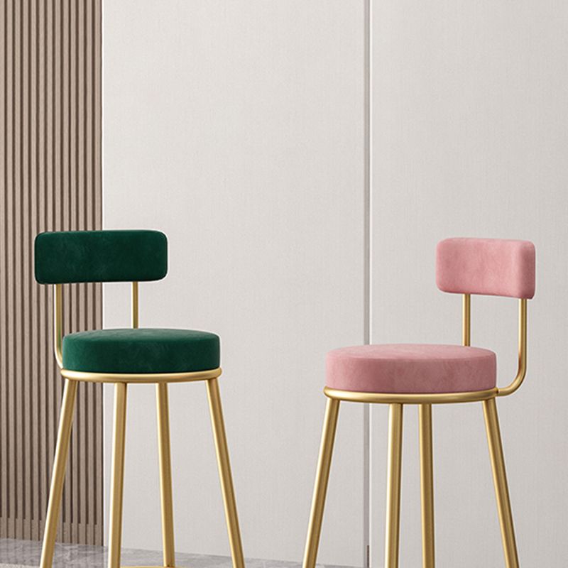 Scandinavian Design Upholstered Armless Stools for Home Low Back Barstools with Metal Legs Clearhalo 'Bar Furniture' 'Bar Stools' 'bar_stools' 'furn' 'furn_bar_stools' 'furniture_bar_stools' 'Kitchen & Dining Furniture' 'kitchen&dining_furn' 'kitchen' 'kitchen_furn' Furniture' 1200x1200_feb0663e-958c-4575-a56e-a26e97b0ad85