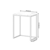 Frame Base Design Cocktail Table Slate DesktopCoffee Table with Metal Base