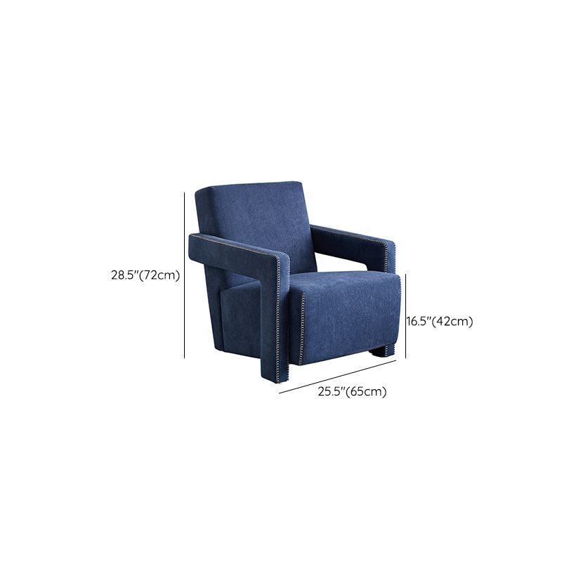 グラムファブリックアームが含まれている四角いアーム固定バックアクセントルームチェア