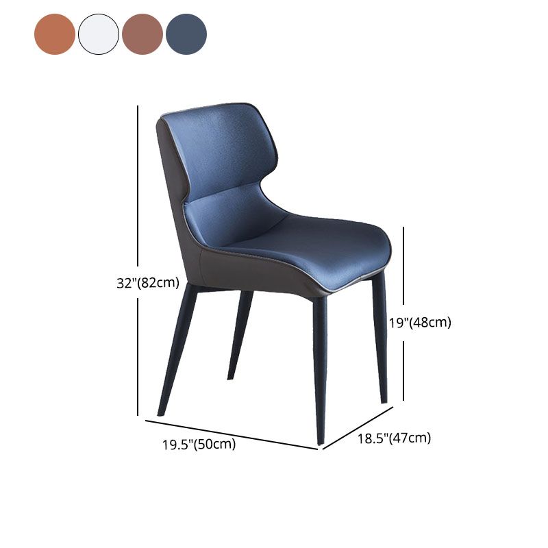 Contemporary Dining Wingback Side Chair Arm Chair with Metal Legs for Kitchen Clearhalo 'Dining Chairs' 'Dining Tables & Seating' 'dining_chair' 'Furniture' 'furniture_dining_chair' 'Kitchen & Dining Furniture' 1200x1200_feb3f90b-c780-4e1b-96a0-15064da30ac9