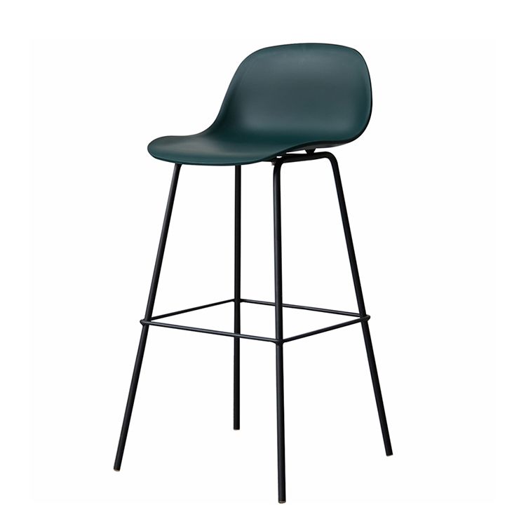 Modern Armless Backrest Counter Stool Iron Living Room Bar Stool with Pedal Clearhalo 'Bar Furniture' 'Bar Stools' 'bar_stools' 'furn' 'furn_bar_stools' 'furniture_bar_stools' 'Kitchen & Dining Furniture' 'kitchen&dining_furn' 'kitchen' 'kitchen_furn' Furniture' 1200x1200_feb4551d-729e-49e1-a92c-e4d38052cd24