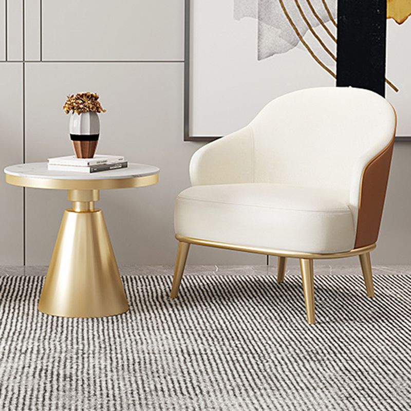 Glam Styled Leather Armchair Fixed Back Basic Four Legs Recessed Arms Chair Clearhalo 'Accent Chairs' 'accent_chairs' 'Chairs & Seating' 'furn' 'furn_accent_chairs' 'Furniture' 'Living Room Furniture' 1200x1200_feb5a547-d238-4e4a-93f0-e580f455d01f