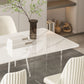 Modern 1/2/5/7 Pieces Rectangle Dining Set Sintered Stone Top Table with Leather Chairs Clearhalo 'Dining Room Sets' 'Dining Tables & Seating' 'dining_room_set' 'furn' 'furn_dining_room_set' 'Furniture' 'furniture_dining_room_set' 'Kitchen & Dining Furniture' 'kitchen&dining_furn' 'kitchen' 1200x1200_feb815cc-087f-498d-8be4-685206a00c58