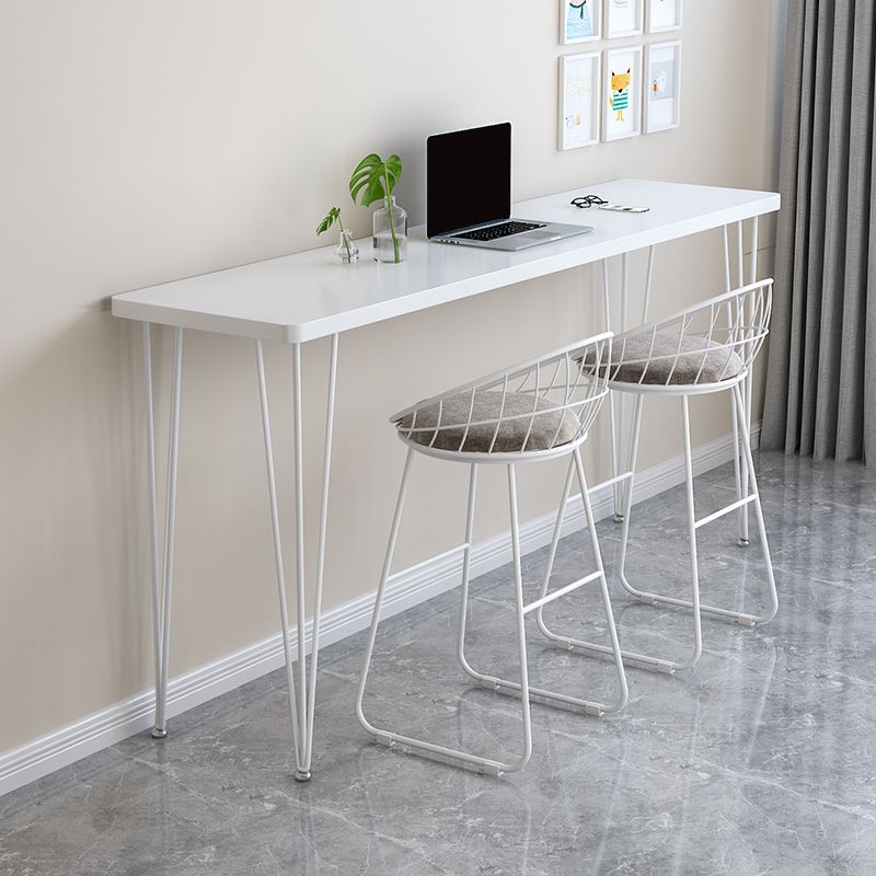 Modern Wood Rectangle Bar Table Metal Legs for Milk Tea Shop Clearhalo 'Bar Furniture' 'Bar Tables' 'bar_tables' 'furn' 'furn_bar_tables' 'Furniture' 'Kitchen & Dining Furniture' 1200x1200_feb9dedd-b01b-4cda-93be-0f230a0e44b9