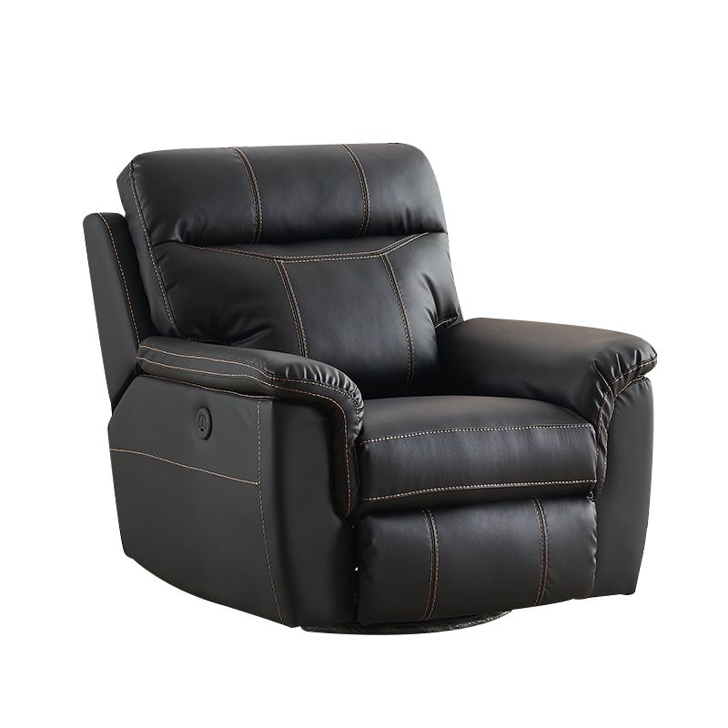 Contemporary Home Theater Recliner No Motion Manual-Push Botton Indoor Clearhalo 'Chairs & Seating' 'furn' 'furn_recliners' 'Furniture' 'Living Room Furniture' 'Recliners' 1200x1200_febcf3e6-fbe3-45e4-880c-6fbb445fed99
