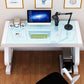 Contemporary Glass Office Desk Rectangular Gaming Desk with Metal Legs Clearhalo 'furn' 'furn_office_desk' 'Furniture' 'Office Desks' 'Office Furniture' 'office_desk' 1200x1200_febd1f7e-83cb-4f2a-8646-a0ec18da0e00