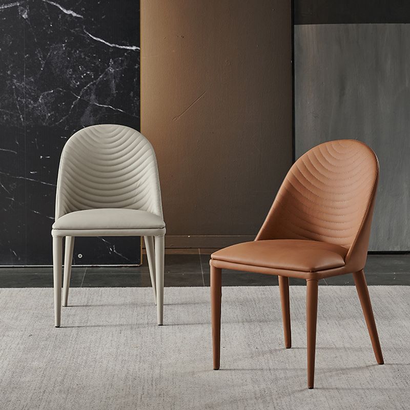 Contemporary PU Leather Dining Room Chairs Metal Dining Chairs for Home Use Clearhalo 'Dining Chairs' 'Dining Tables & Seating' 'dining_chair' 'furn' 'furn_dining_chair' 'Furniture' 'furniture_dining_chair' 'Kitchen & Dining Furniture' 1200x1200_febd4ea1-8110-4f42-9e3a-f5d731596e95