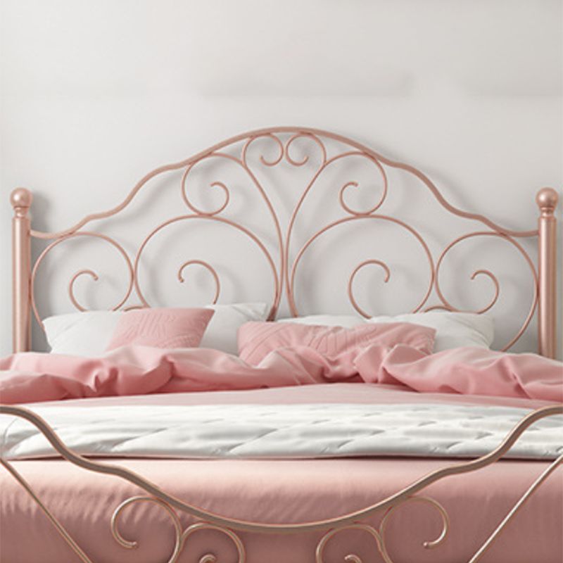 Glam Open-Frame Bed with Iron Headboard and Footboard 49.21" High Clearhalo 'Bedroom Furniture' 'Beds' 'furn' 'furn_beds' 'Furniture' 1200x1200_febdb23b-388e-4b84-b11f-7296e79ba798