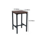 Industrial Square Solid Wood Bar Table Set 1/2/3/5 Pieces Counter Table with High Stools