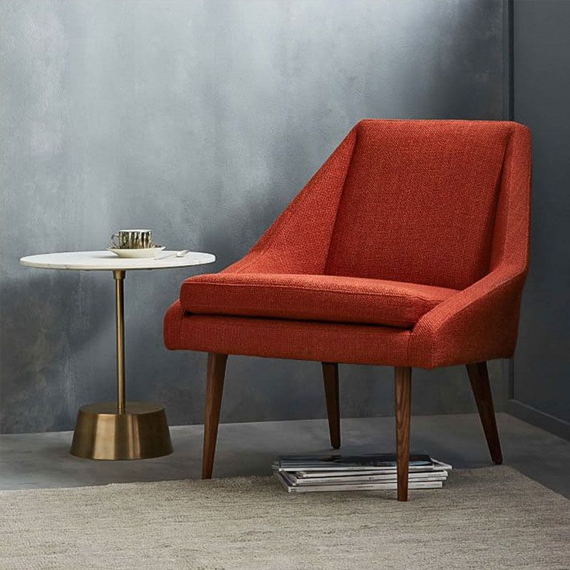 Scandinavisch ronde hout bovenste zijtafel metalen voetstuk eindtafel