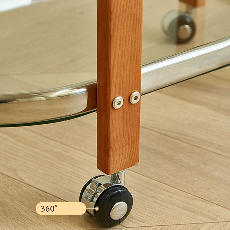 Mesa de deslizamiento de la parte superior de vidrio contemporánea Geométrica 4 patas laterales