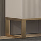 Sideboard in metallo a buffet in pietra in stile glam con 3 disegni