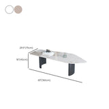Contemporary Slate Coffee Table Single Free Form Coffee Table