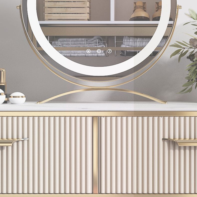 5ドレッカードレッシングテーブル豪華なメタルメイクアップバニティテーブル