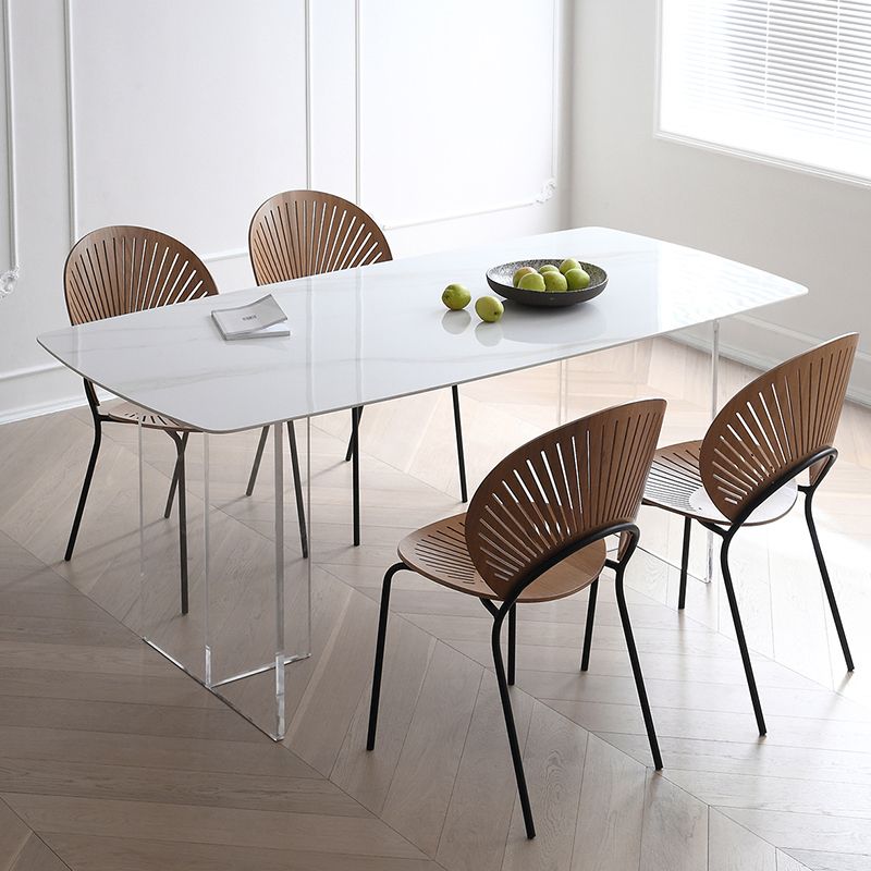 Modern Kitchen Stone Furniture Set 1/4/5 Pcs Dining Table Set with 4 Chairs Clearhalo 'Dining Room Sets' 'Dining Tables & Seating' 'dining_room_set' 'furn' 'furn_dining_room_set' 'Furniture' 'Kitchen & Dining Furniture' 1200x1200_fec5e563-e823-4f05-905e-91e430b75ea2