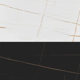 Tavolo da console a ruota alta 30,32 "Tavolo di accento in pietra con 2 ripiani