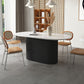 Oval White Tone Dining Table Luxury Pedestal Table for Dining Room Clearhalo ' dining_table' 'Dining Tables & Seating' 'Dining Tables' 'furn' 'furn_dining_table' 'Furniture' 'furniture_dining_table' 'Kitchen & Dining Furniture' 'kitchen&dining_furn' 'kitchen' 'kitchen_dining_table' 1200x1200_fec71d7b-2dc1-448e-a125-bf3cc6ed6995