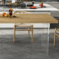 Solid Wood and Acrylic Dinner Table Modern Fixed Table Double Pedestal Dining Table Clearhalo 'Dining Tables & Seating' 'Dining Tables' 'dining_table' 'furn' 'furn_dining_table' 'Furniture' 'furniture_dining_table' 'Kitchen & Dining Furniture' 'kitchen' 'kitchen_dining_table' 1200x1200_fec736cc-e516-4cd9-90ce-d1023179408c