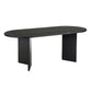 Modern Wood Dining Table Oval Black Dinner Table for Dining Room Clearhalo 'Dining Tables & Seating' 'Dining Tables' 'dining_table' 'furn' 'furn_dining_table' 'Furniture' 'Kitchen & Dining Furniture' 1200x1200_fec75693-ead4-42a1-a577-1777e25819b1