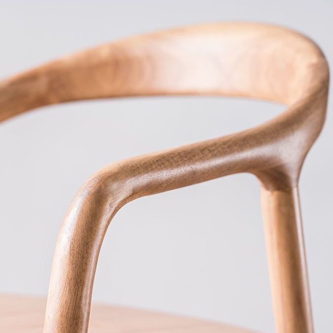 Eigentijdse keuken eetstoel stoel open rug rubberwood stoel