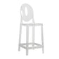 Industrial Backrest Armless Counter Chair Plastic Bar Stool with 4 Legs