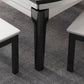 Mesa de comedor sencilla y moderna, mesa de comedor con forma rectangular y base de madera para sala de estar