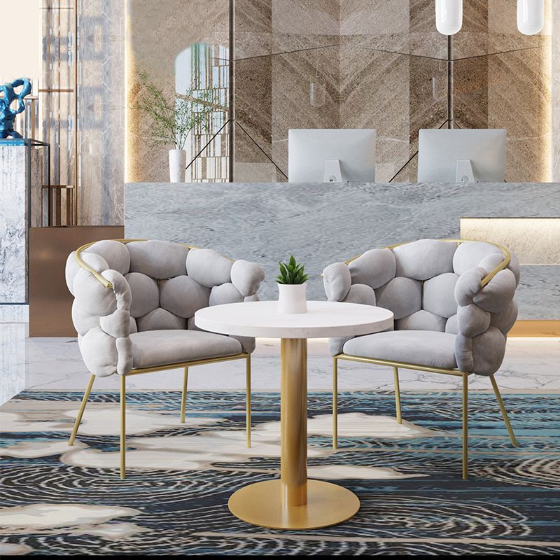 Glam Style Upholstered Gold Base Dining Arm Chair for Dining Room Clearhalo 'Dining Chairs' 'Dining Tables & Seating' 'dining_chair' 'furn' 'furn_dining_chair' 'Furniture' 'Kitchen & Dining Furniture' 1200x1200_fecdc6d8-faf6-43fb-b188-81fcd45074f0