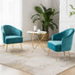 24.4"W Velvet Sloped Arms Barrel Chair with Basic Four Legs and Sewn Pillow Back Clearhalo 'Accent Chairs' 'accent_chairs' 'Chairs & Seating' 'furn' 'furn_accent_chairs' 'Furniture' 'Living Room Furniture' 1200x1200_fece30f6-d2f6-4710-8588-348aaa04d1e6
