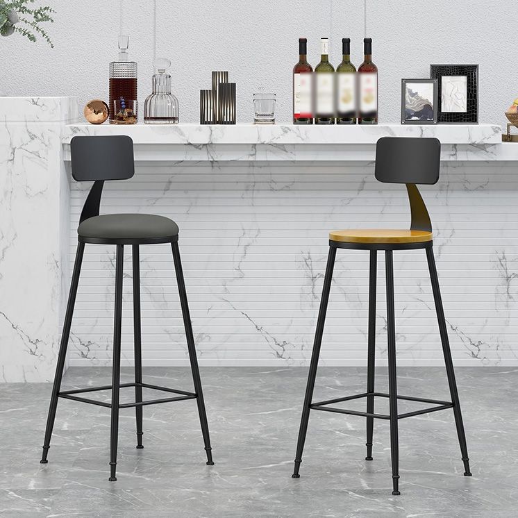 Industrial Style Bar-stool Metal Legs Counter Stool for Kitchen Bar Clearhalo 'Bar Furniture' 'Bar Stools' 'bar_stools' 'furn' 'furn_bar_stools' 'furniture_bar_stools' 'Kitchen & Dining Furniture' 'kitchen&dining_furn' 'kitchen' 'kitchen_furn' Furniture' 1200x1200_fed172a6-927d-4b9b-ba45-85b63653c7bb