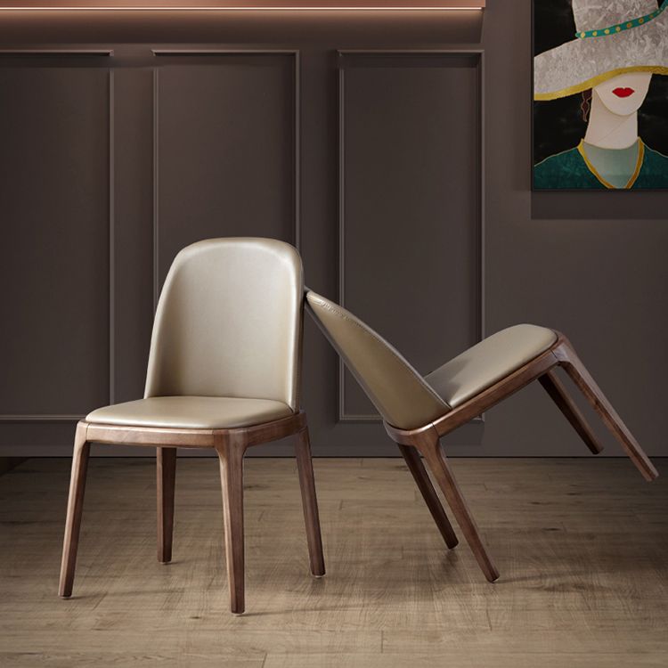 Leather Industrial Restaurant Side Chair Matte Finish Parsons Dining Side Chair Clearhalo ' kitchen&dining_furn' 'Dining Chairs' 'Dining Tables & Seating' 'dining_chair' 'furn' 'furn_dining_chair' 'Furniture' 'furniture_dining_chair' 'Kitchen & Dining Furniture' 'kitchen' 1200x1200_fed1c360-03a9-4a17-ae3e-f36dc482206c