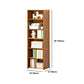 Contemporary Bamboo Book Shelf Closed Back Brown Shelf Bookcase for Home