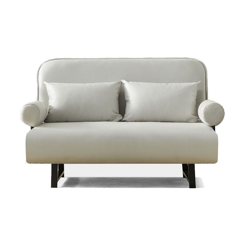 Scandinavian Foldable Futon Sleeper Sofa Round Arms Convertible Sofas Clearhalo 'furn' 'furn_futons' 'Furniture' 'Futons & Daybeds' 'Futons' 'Living Room Furniture' 1200x1200_fed3fe81-4c72-4883-a02d-b852c288d01b