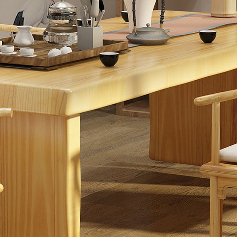 Glam Wooden Dining Table Rectangle Table with Wood Legs for Kitchen Clearhalo 'Dining Tables & Seating' 'Dining Tables' 'dining_table' 'furn' 'furn_dining_table' 'Furniture' 'Kitchen & Dining Furniture' 1200x1200_fed5150a-bab2-4edd-8626-a94e2019d7b9