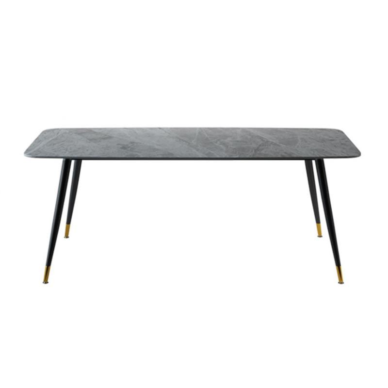 Luxury Sintered Stone Top Dining Table Rectangle Grey Table with 4 Legs Clearhalo 'Dining Tables & Seating' 'Dining Tables' 'dining_table' 'furn' 'furn_dining_table' 'Furniture' 'Kitchen & Dining Furniture' 1200x1200_fed52bd2-7fbf-42ca-8d66-fdb5e7b67e1c