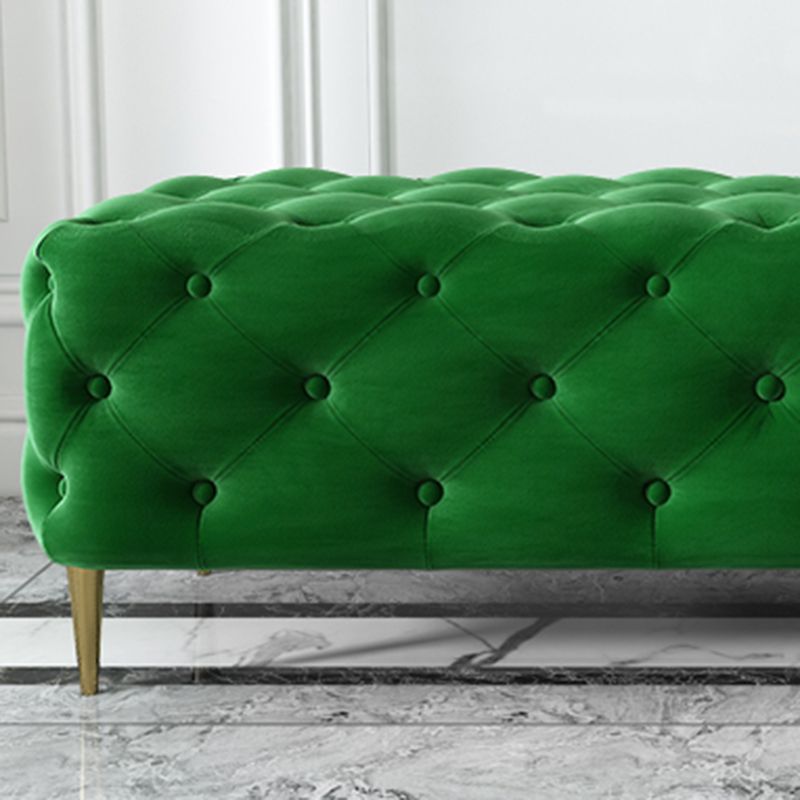 Glam Tufted Bedroom Bench, Foam Filled Bench with Metal Legs Clearhalo 'Benches' 'Chairs & Seating' 'furn' 'furn_benches' 'Furniture' 'Living Room Furniture' 1200x1200_fed6fff7-3b69-4115-bfce-3d54a3988595