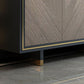 Glass TV Stand Console Enclosed Storage TV Console with 3 Drawers Clearhalo 'furn' 'furn_tv_stands_entertainment_centers' 'Furniture' 'Living Room Furniture' 'TV Stands & Entertainment Centers' 'TV Stands & Media Storage Furniture' 'tv_stands_entertainment_centers' 1200x1200_fed70753-a998-435b-b909-c9a43e7bed7a