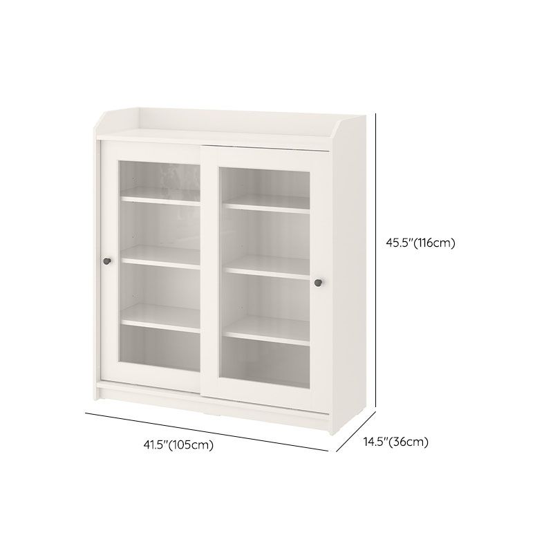 Los gabinetes modernos del servidor del aparador blanco incluyen el servidor para el comedor