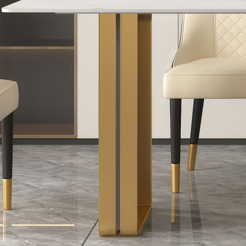 1/4/5/6/7 Pieces Dining Chairs Set White Sintered Stone Dining Table Set for Home Use Clearhalo 'Dining Room Sets' 'Dining Tables & Seating' 'dining_room_set' 'furn' 'furn_dining_room_set' 'Furniture' 'furniture_dining_room_set' 'Kitchen & Dining Furniture' 1200x1200_feda53ba-521e-4c0b-b79b-da3d4e105cd0