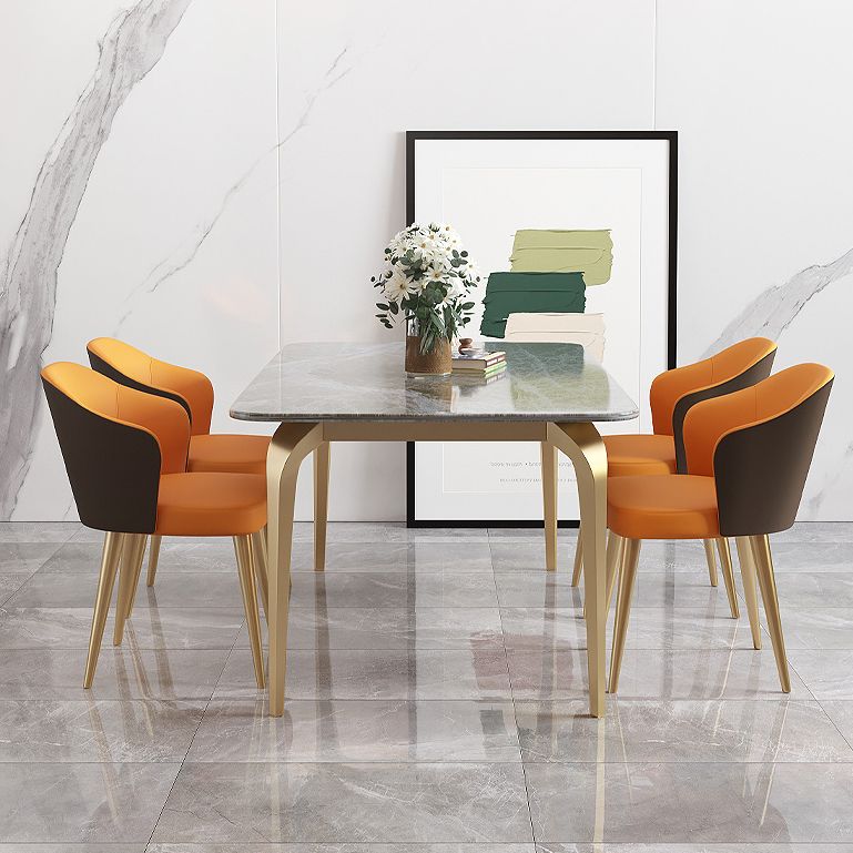 4 Legs Kitchen Dining Table Modern Luxury Style Rectangle Stone Dinette Table Clearhalo ' dining_table' 'Dining Tables & Seating' 'Dining Tables' 'furn' 'furn_dining_table' 'Furniture' 'furniture_dining_table' 'Kitchen & Dining Furniture' 'kitchen&dining_furn' 'kitchen' 'kitchen_dining_table' 1200x1200_fedacb7d-d3b9-4971-b770-5130d88c2b5f