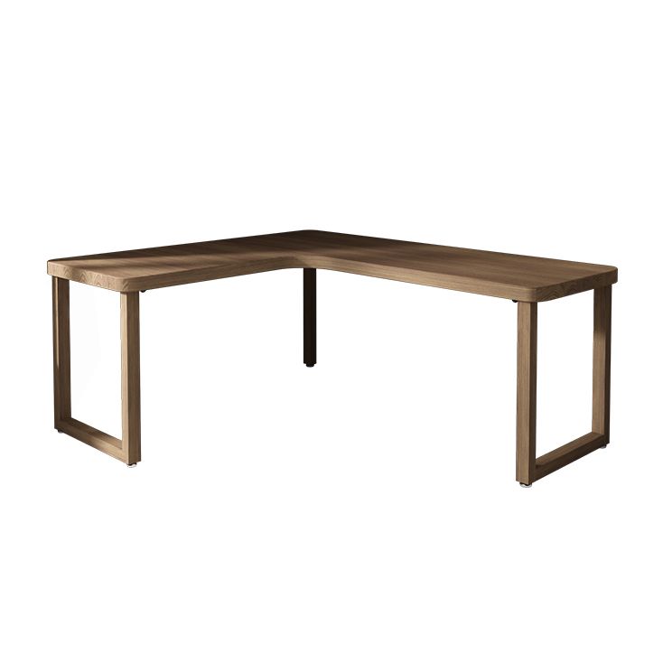29,25 inch H Industrieel Office Desk Solid Wood L-Shape Writing Desk