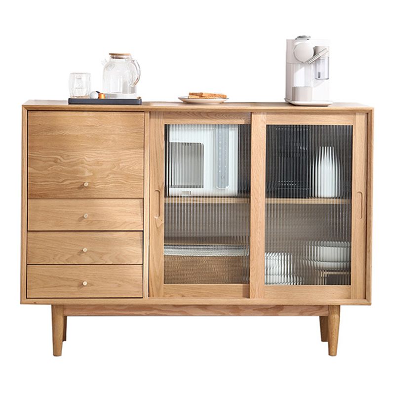 Tabella a buffet in legno massiccio Sideboard moderna con armadi e cassetti