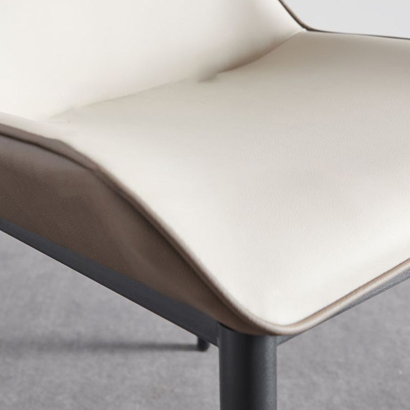 Arm Wingback Side Chair Industrial Style Faux Leather Dining Chairs