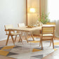 Modern Rectangular Dining Table Set 1/3/5 Pieces Solid Wood Dining Room Set