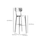 Contemporary 43" Height Metal Backrest Counter Stool in Silver Clearhalo 'Bar Furniture' 'Bar Stools' 'bar_stools' 'furn' 'furn_bar_stools' 'Furniture' 'Kitchen & Dining Furniture' 1200x1200_fede192c-f8de-492a-8ae6-0d8db04f3c79