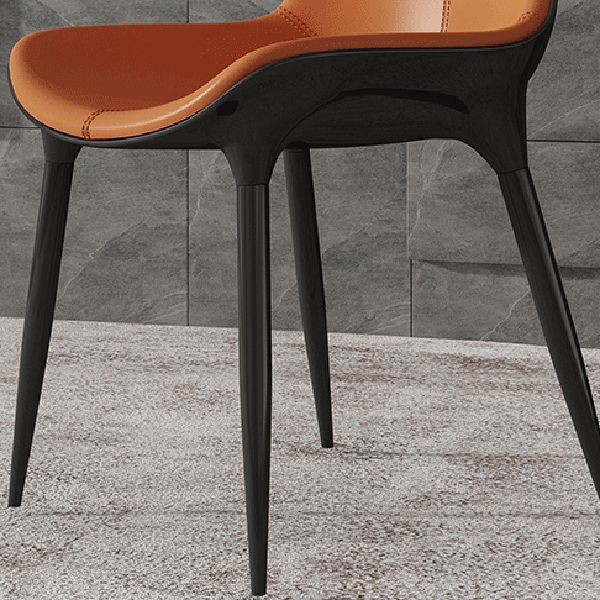 Modern Style Leather Dining Arm Chairs Solid Back Upholstered Chairs (Set of 2) Clearhalo ' kitchen&dining_furn' 'Dining Chairs' 'Dining Tables & Seating' 'dining_chair' 'furn' 'furn_dining_chair' 'Furniture' 'furniture_dining_chair' 'Kitchen & Dining Furniture' 'kitchen' 1200x1200_fedfcd49-32c5-4188-80d6-ab96b68e7a97