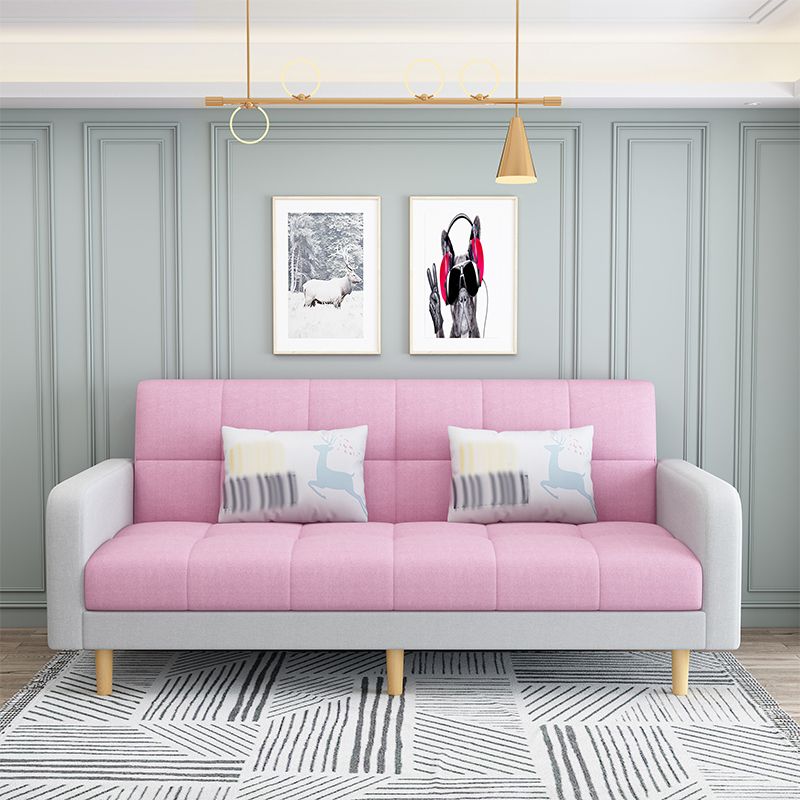 Nordic 59.06"L x 26.77"W x 32.28"H Square Arm Sectional Tight Back Sofa with Storage Clearhalo 'furn' 'furn_sectionals' 'Furniture' 'furniture_sectionals' 'Living Room Furniture' 'Sectionals' 1200x1200_fee0663d-ec4d-4e2f-a6e0-5258c3a565d7