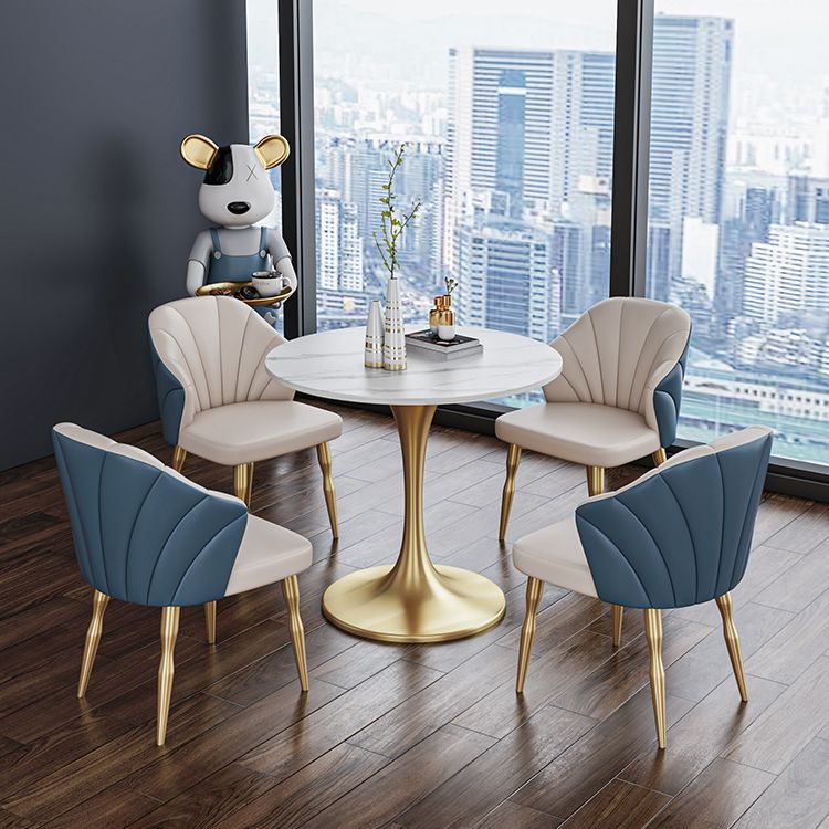 Scandinavian Kitchen Dining Room Set with Sintered Stone Top and Metal Base Dining Set Clearhalo 'Dining Room Sets' 'Dining Tables & Seating' 'dining_room_set' 'furn' 'furn_dining_room_set' 'Furniture' 'furniture_dining_room_set' 'Kitchen & Dining Furniture' 'kitchen&dining_furn' 'kitchen' 1200x1200_fee0b99a-f6cc-40c5-867f-c34c34cbd156