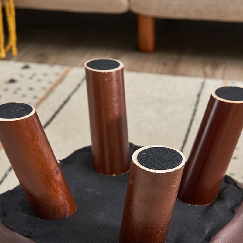 Mid-Century Modern Pouf Ottoman PU Leather Upholstered Solid Color Square Ottoman Clearhalo 'furn' 'furn_ottomans_poufs' 'Furniture' 'Living Room Furniture' 'Ottomans & Poufs' 'ottomans_poufs' 1200x1200_fee28a7d-f0f5-4d67-9cde-225d21b7b3b3